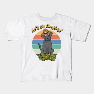 Funny Big Dog Wants to go Camping Kids T-Shirt